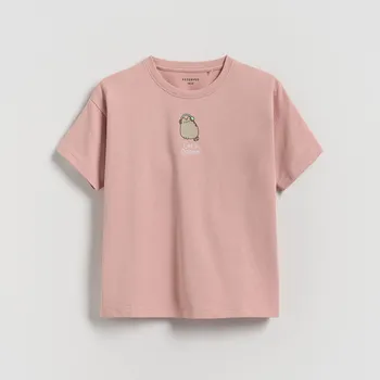 Dívčí tričko Reserved - Tričko Pusheen - růžová - 542FT-30X - 542FT-30X-152