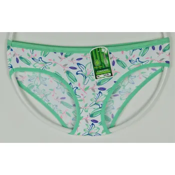 Kalhotky TIMANNI Bambusové kalhotky květy Velikost: L - XL, Barva: zelená