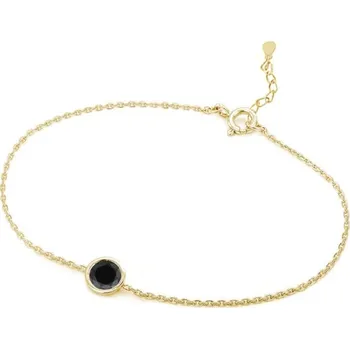 Náramek Stříbrný náramek s černým diamantem Arleth