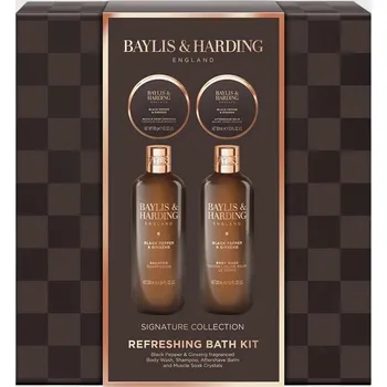 Kosmetická sada Baylis & Harding Pánská sada péče o tělo, pleť a vlasy - Black Pepper & Ginseng, 4ks