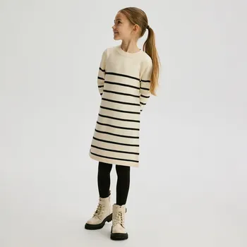 Dívčí svetr Reserved - Žerzejové šaty s příměsí viskózy - vícebarevná - 801FH-MLC - 801FH-MLC-122
