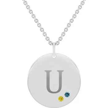 Přívěsek Přívěsek s gravírem a diamanty v barvách Ukrajiny