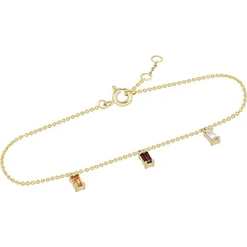 Náramek Zlatý náramek s citrínem, granátem a safírem Veera