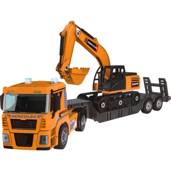 autíčko Ramiz Otočná stavební vozidla pro děti 3+ Nákladní auto + bagr + vrtačka/šroubovák 185 el.