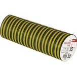 EMOS Izolační páska PVC 15mm / 10m zelenožlutá
