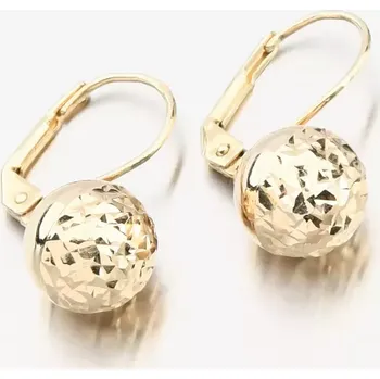 Náušnice Dámské náušnice žluté zlato 585 kuličky 12R-749