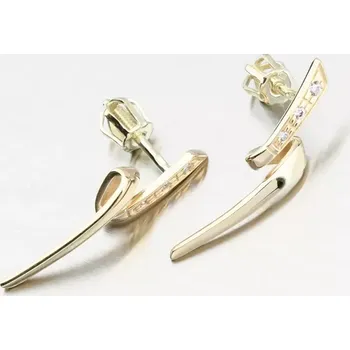 Náušnice Dámské náušnice žluté zlato 585 visací DZF2032-ZL-ZIR