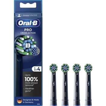 Náhradní hlavice k elektrickému kartáčku Oral-B PRO Cross Action EB 50RBX-4 náhradní kartáčky (black), 4ks