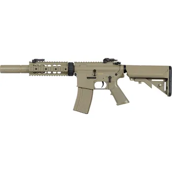 Airsoftová zbraň CYMA CM.513 M4 CQB s tlumičem písková elektrická