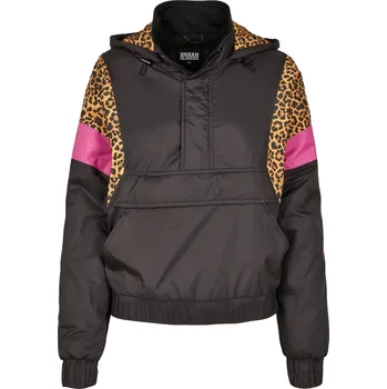Dámské oblečení Dámská bunda AOP Mixed Pull Over Black/leo Urban Classics šedá 2544475