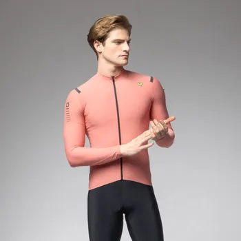 cyklistický dres ALÉ Cyklistický dres s dlouhým rukávem zimní - WARM RACE - růžová M