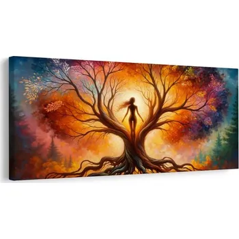 Obraz Dovido Obraz podzimní strom života s postavou