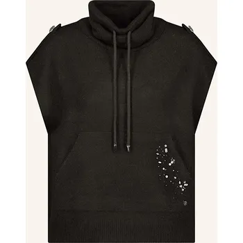 Dámská vesta Monari Dámská Pletená Vesta S Ozdobnými Kamínky, černá, 34