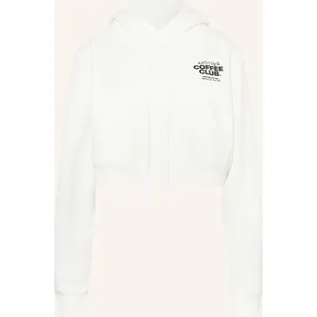 Dámská mikina Another Cotton Lab Dámská Cropped Mikina S Kapucí, bílá, 38