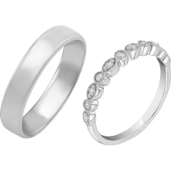 Prsten Eternity prsten s lab-grown diamanty a pánský komfortní prsten Paloma