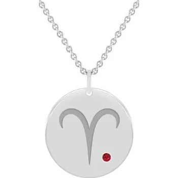 Přívěsek Stříbrný přívěsek se znamením a rubínem Beran
