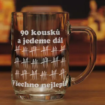 Sklenice Půllitr pro pivaře k 90. narozeninám