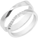 Zlaté propletené snubní prsteny s diamanty Brielle