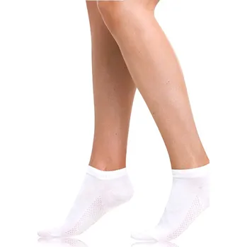 Dámské ponožky Bílé dámské kotníkové ponožky Bellinda BAMBUS AIR LADIES IN-SHOE SOCKS Bellinda bílá 3182705