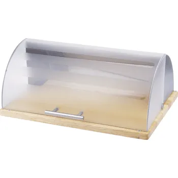 chlebník Edenberg Chlebník s dřevěnou podstavou EB-74, nerez/plast