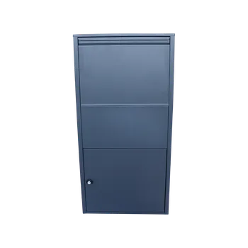 Poštovní schránka box na balíky s přepadovou lištou, antracit - privátní "parcel box", rozměr 440 x 220 x 880 mm, tl. mat. 0,8 mm, velikost balíku 360 x 170 x 260 mm, barva - antracit RAL 7016