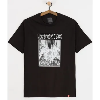Pánské tričko Spitfire Inferno (black w/black&white prints) L, černá