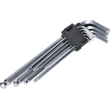 Sada nářadí sada imbusových klíčů 6-hran s kuličkou - PROTECO, sada 9 ks, extra dlouhé