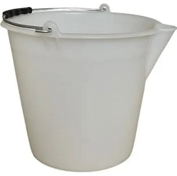 Chov hospodářského zvířete Plastové vědro 9l s cejchováním a s hubičkou bílá