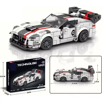 ostatní stavebnice stavebnice sportovní auto bílé 419 dílků