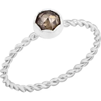 Prsten Proplétaný prsten se salt and pepper diamantem Chanice