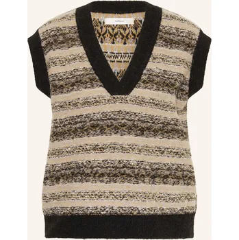 Dámská vesta Inwear Dámská Pletená Vesta Gilliaiw, černá / velbloudí, 36