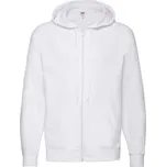 White Men's Hoodie Lightweight Zip Thru Hooded Sweat Fruit of the Loom Fruit of the Loom bílá 2467195