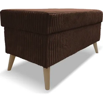 Taburet Taburet TESS s úložným prostorem - tmavěhnědý - manšestr - LINCOLN 29