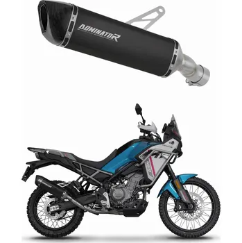 Výfuk pro motocykl Laděný výfuk Dominator CF MOTO 450 MT 2025 výfuk HP6 BLACK + tlumič výfuku dB killer
