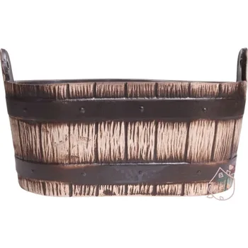 Květináč květináč keramický | imitující dřevo keramický