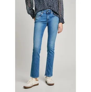 Dámské džíny Pepe Jeans Dámské džíny SLIM JEANS LW NEW BROOKE Barva: denim (odpovídá obrázku), Velikost: W24 L34