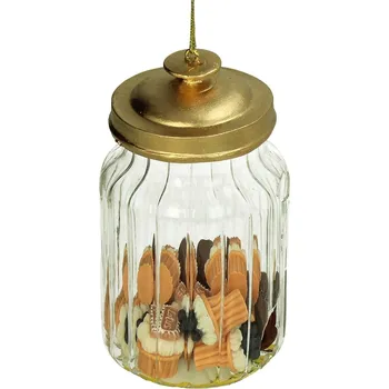 Vánoční dekorace Závěsná vánoční dekorace home & lifestyle 10,2 x 6,1 x 6,1 cm MAS.8767 vícebarevná MLC