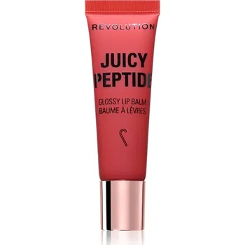 Péče o rty Makeup Revolution Xmas 2025 Juicy Peptide balzám na rty s peptidy odstín Candy Cane 8 ml