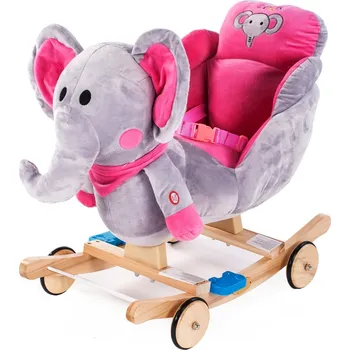 Hračka pro nejmenší Mluvící a zpívající houpačka Růžový slon