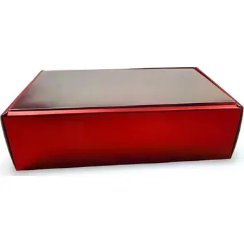 Čokoláda Vánoční krabička červená průhledná Maxi 25x15x7cm