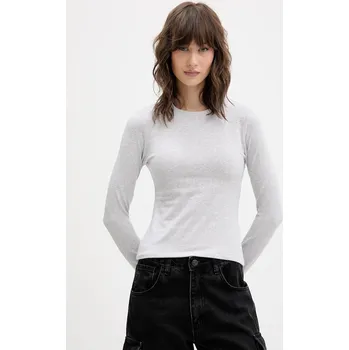 Pánské tričko Tričko s dlouhým rukávem Abercrombie & Fitch šedá barva, KI139-5755-112 KI139.5755.112 09X, vel. L