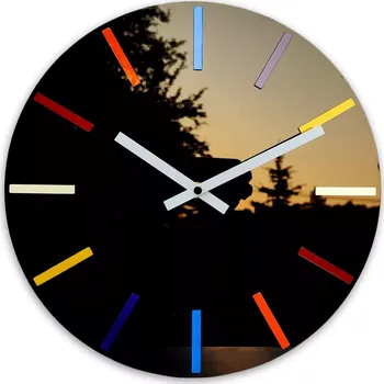 Hodiny Nástěnné hodiny Colorfull 32 cm černé/barevné