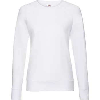 Dámská mikina Bílá klasická lehká mikina Fruit of the Loom Fruit of the Loom bílá 2462637