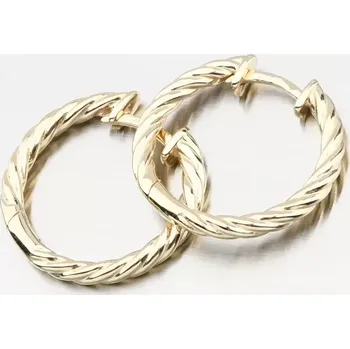 Náušnice Dámské náušnice žluté zlato 585 kruhy 20 mm DZF4326-ZL