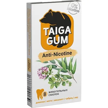 Speciální výživa Anti-Nicotine žvýkačky 8ks TAIGA GUM