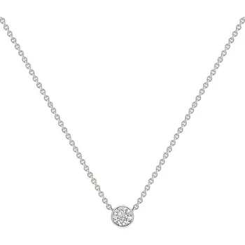 Náhrdelník Stříbrný minimalistický náhrdelník s diamantem Glosie