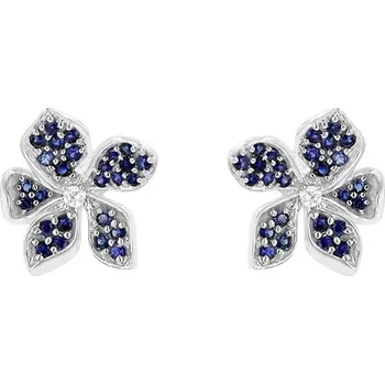 Náušnice Květinové náušnice se safíry a diamanty Eavan