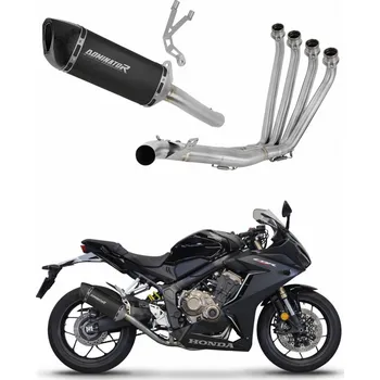 Výfuk pro motocykl Laděný výfuk Dominator Honda CBR 650 R 2019 - 2023 Kompletní systém Výfukové potrubí HP6 BLACK + dB killer