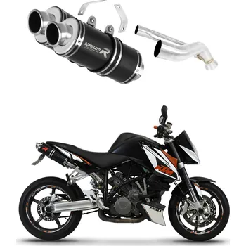 Výfuk pro motocykl Laděný výfuk Dominator KTM 990 SUPER Duke 2005 - 2013 tlumič výfuku GP1 BLACK + dB killer medium