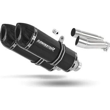 Výfuk pro motocykl Laděný výfuk Dominator Moto Guzzi BREVA ie 750 2003 - 2009 výfuk HP1 BLACK + tlumič výfuku dB killer